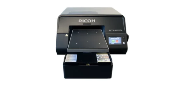 Advanced apparel decoration capabilities powered by the new RICOH Ri 1000X Direct to Garment (DTG) printer